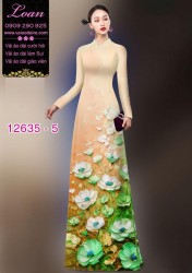 Vải áo dài hoa in 3D