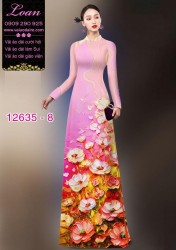 Vải áo dài hoa in 3D