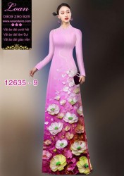 Vải áo dài hoa in 3D