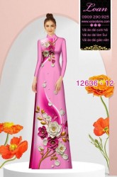 Vải áo dài hoa in 3D