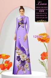Vải áo dài hoa in 3D