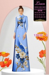 Vải áo dài hoa in 3D