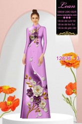 Vải áo dài hoa in 3D