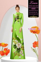 Vải áo dài hoa in 3D