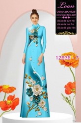 Vải áo dài hoa in 3D