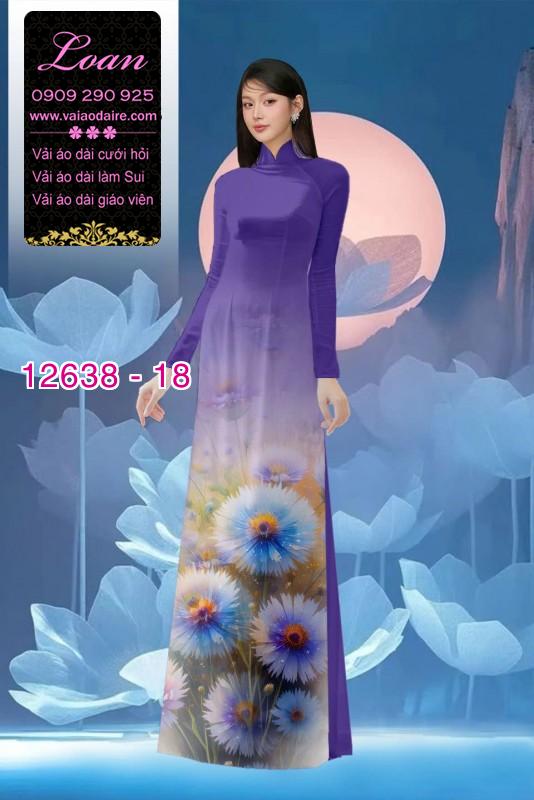 Vải áo dài hoa bồ công anh in 3D Vải áo dài hoa bồ công anh in 3D