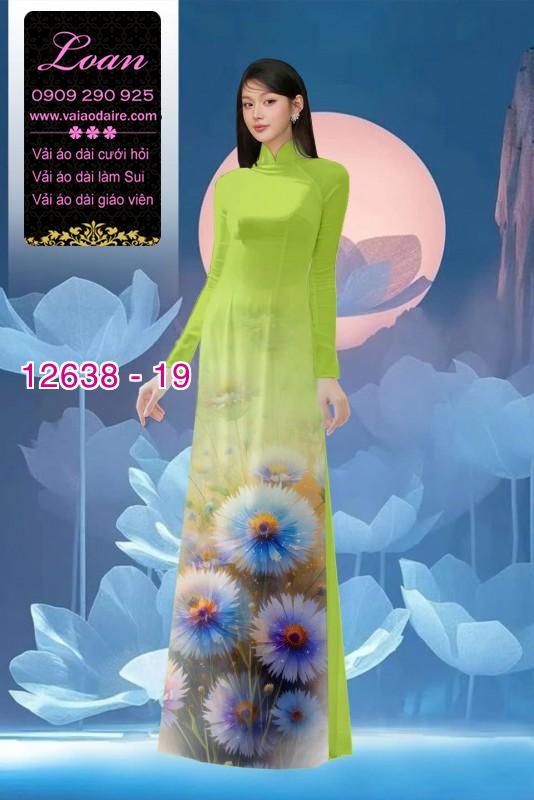 Vải áo dài hoa bồ công anh in 3D Vải áo dài hoa bồ công anh in 3D