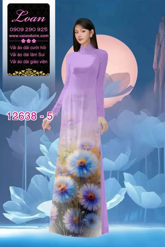 Vải áo dài hoa bồ công anh in 3D Vải áo dài hoa bồ công anh in 3D