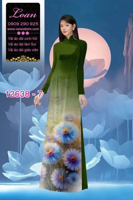 Vải áo dài hoa bồ công anh in 3D Vải áo dài hoa bồ công anh in 3D