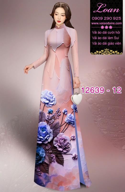 Vải áo dài hoa in 3D Vải áo dài hoa in 3D