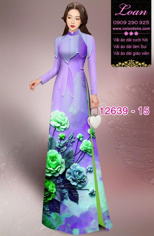 Vải áo dài hoa in 3D Vải áo dài hoa in 3D