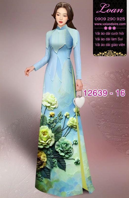 Vải áo dài hoa in 3D Vải áo dài hoa in 3D