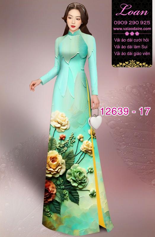 Vải áo dài hoa in 3D Vải áo dài hoa in 3D
