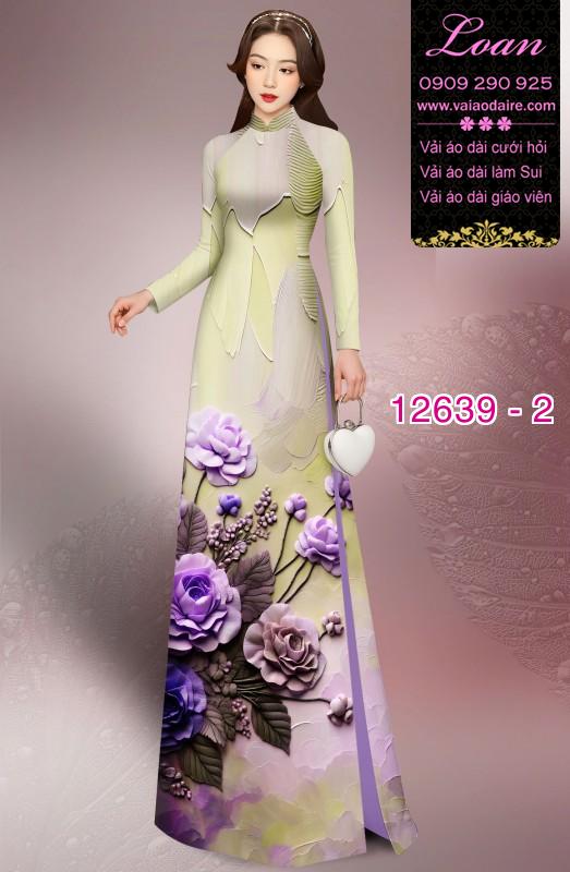 Vải áo dài hoa in 3D Vải áo dài hoa in 3D