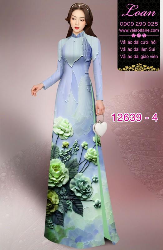Vải áo dài hoa in 3D Vải áo dài hoa in 3D