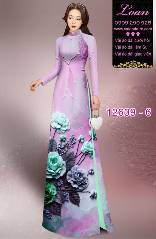 Vải áo dài hoa in 3D Vải áo dài hoa in 3D
