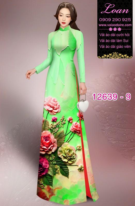Vải áo dài hoa in 3D Vải áo dài hoa in 3D