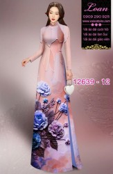 Vải áo dài hoa in 3D