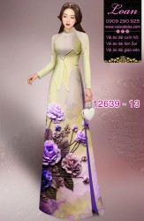 Vải áo dài hoa in 3D