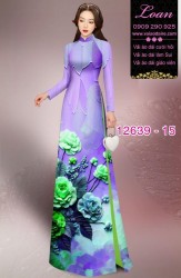Vải áo dài hoa in 3D