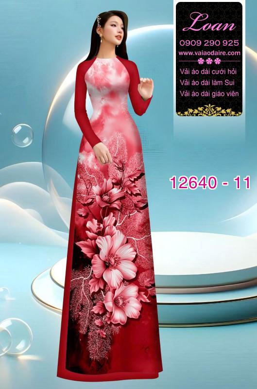 Vải áo dài hoa in 3D Vải áo dài hoa in 3D