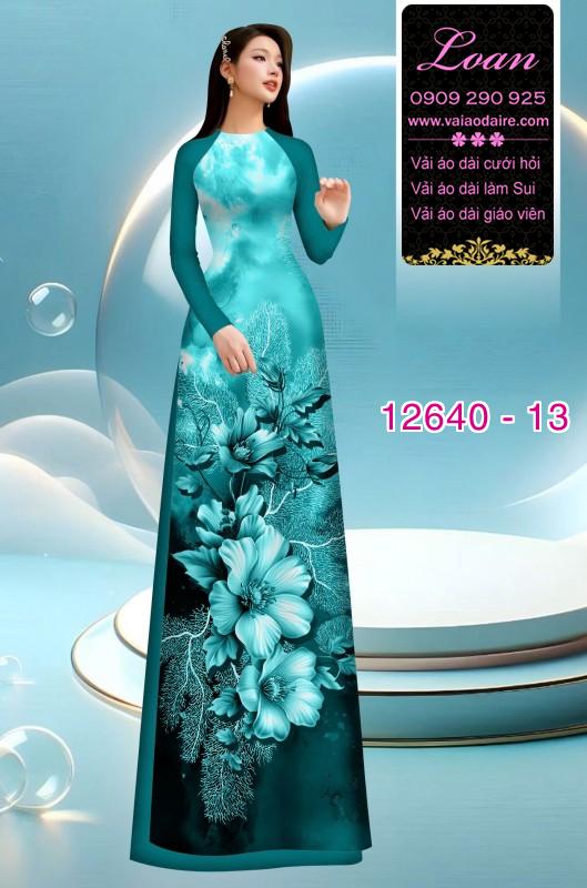 Vải áo dài hoa in 3D Vải áo dài hoa in 3D