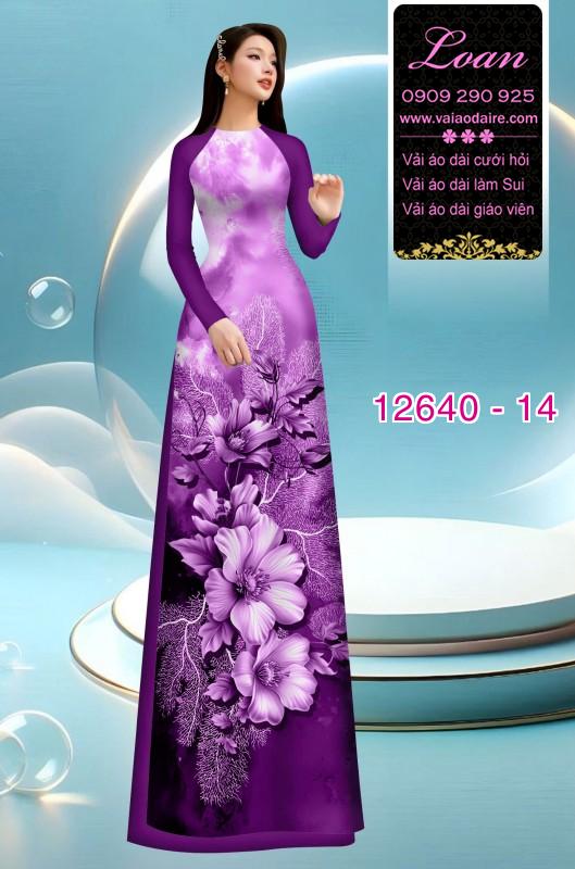 Vải áo dài hoa in 3D Vải áo dài hoa in 3D