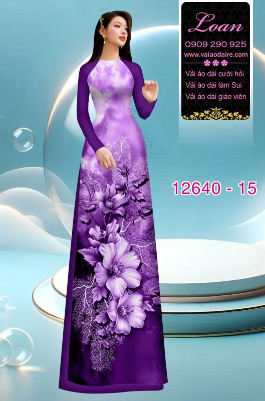 Vải áo dài hoa in 3D Vải áo dài hoa in 3D