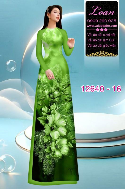 Vải áo dài hoa in 3D Vải áo dài hoa in 3D