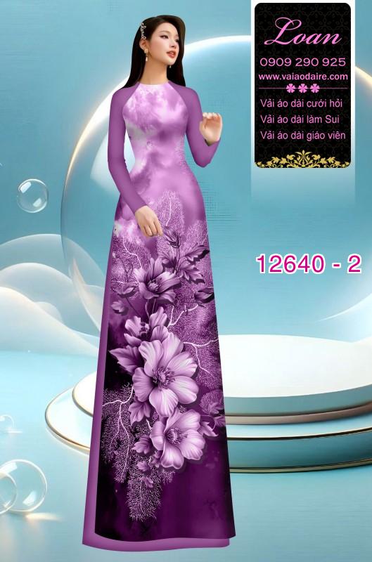 Vải áo dài hoa in 3D Vải áo dài hoa in 3D