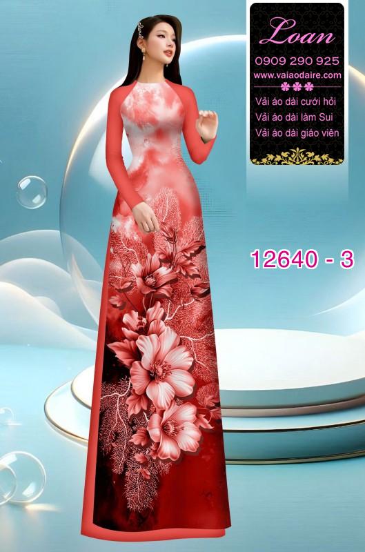 Vải áo dài hoa in 3D Vải áo dài hoa in 3D