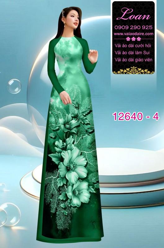 Vải áo dài hoa in 3D Vải áo dài hoa in 3D