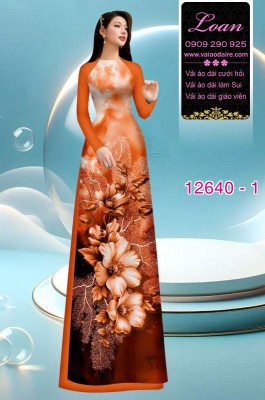 Vải áo dài hoa in 3D-DT 12640