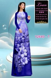 Vải áo dài hoa in 3D