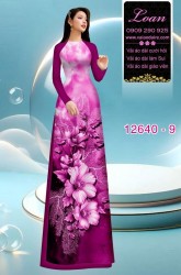 Vải áo dài hoa in 3D