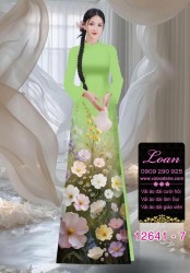 Vải áo dài hoa in 3D