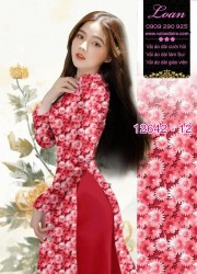 Vải áo dài hoa nhí in 3D