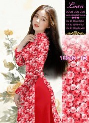 Vải áo dài hoa nhí in 3D