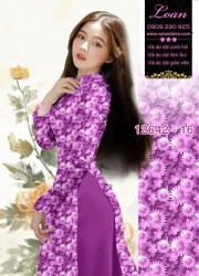 Vải áo dài hoa nhí in 3D