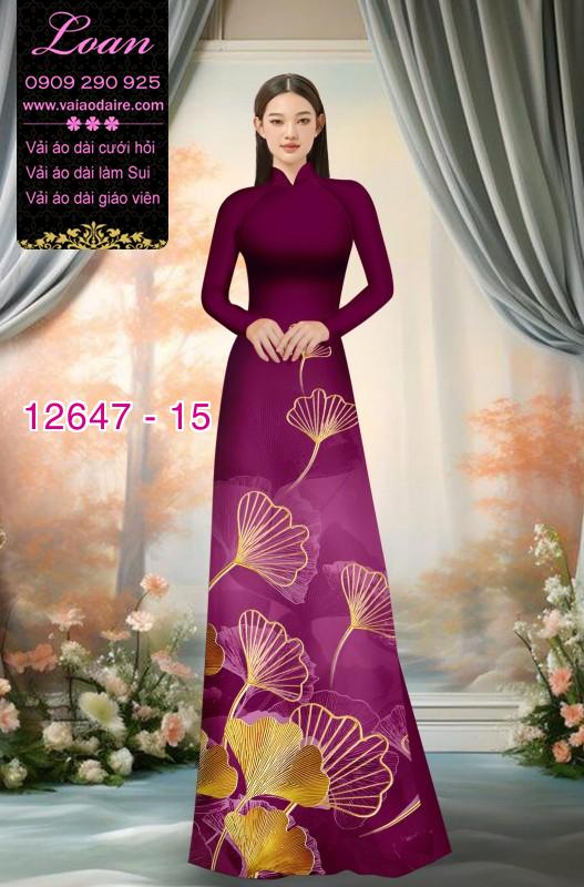 Vải áo dài hoa in 3D Vải áo dài hoa in 3D