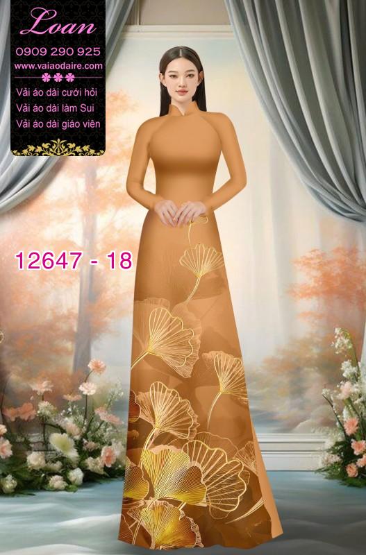 Vải áo dài hoa in 3D Vải áo dài hoa in 3D