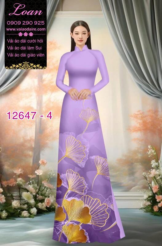 Vải áo dài hoa in 3D Vải áo dài hoa in 3D