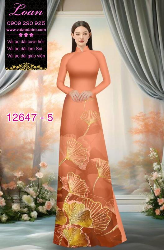 Vải áo dài hoa in 3D Vải áo dài hoa in 3D