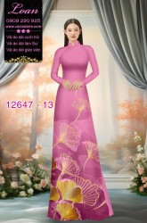 Vải áo dài hoa in 3D