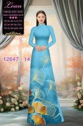 Vải áo dài hoa in 3D