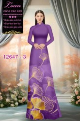 Vải áo dài hoa in 3D