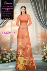 Vải áo dài hoa in 3D