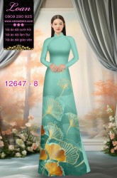 Vải áo dài hoa in 3D