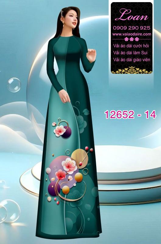 Vải áo dài hoa in 3D Vải áo dài hoa in 3D