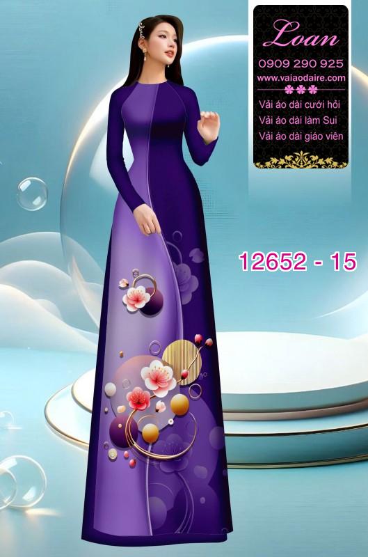 Vải áo dài hoa in 3D Vải áo dài hoa in 3D